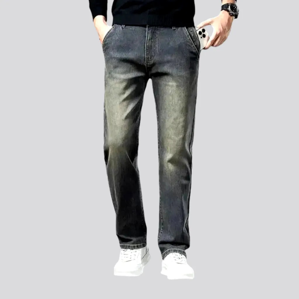 Lightweight Fabrics Vintage style straight-leg men's jeans