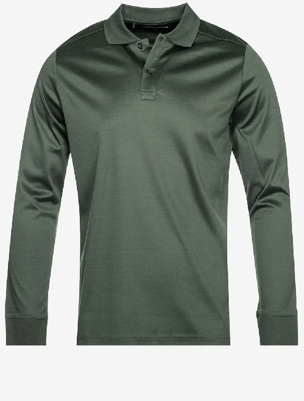 All-Day Wear Long Sleeve 2 Button Dark Green
