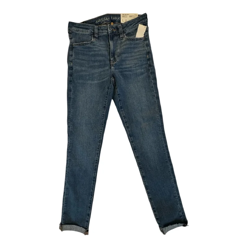 Classic Fits Jeans Skinny By American Eagle In Blue Denim, Size: 6