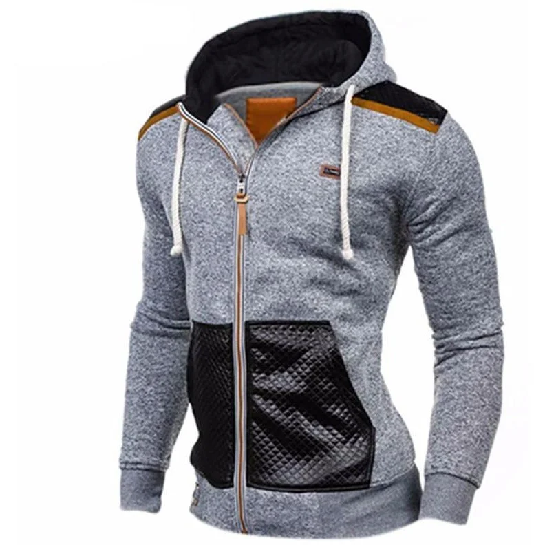 Urban Gear Mens Casual Leather Zipper