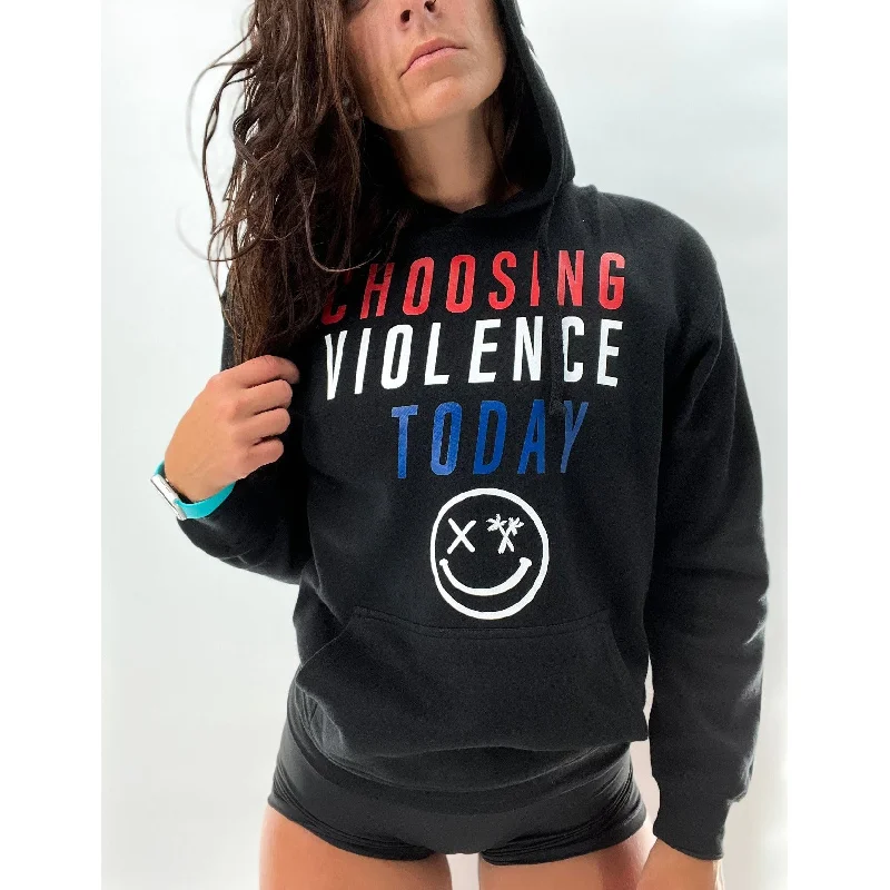 Warm Jackets Salty Savage Unisex “CHOOSING VIOLENCE TODAY” Hoodie | Dead Head Edition | USA Edition