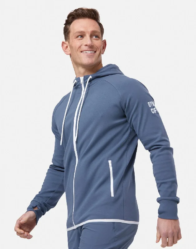 Casual Styles Chill Zip Hoodie in Thunder Blue