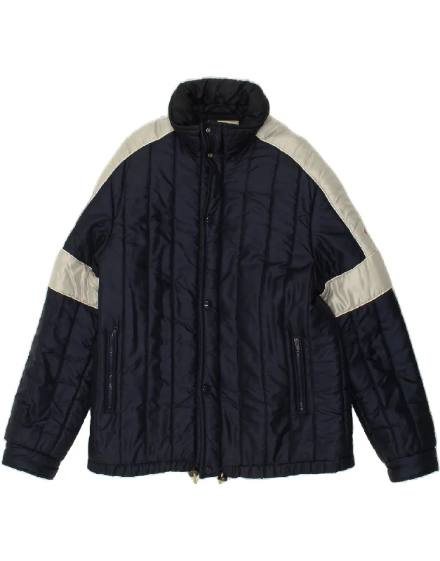 Smart Pants INNSBRUCK Mens Padded Jacket IT 54 2XL Navy Blue Colourblock Polyester
