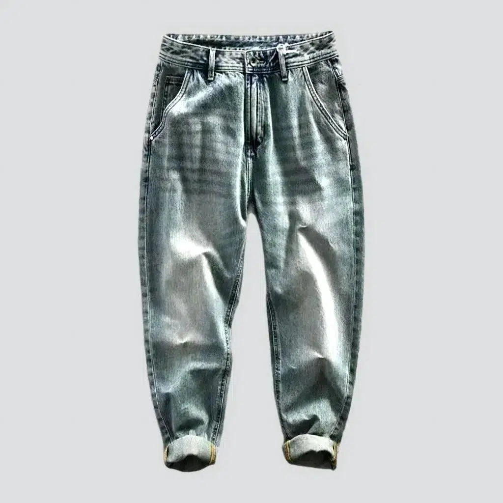 Weekend Styles Whiskered men's light-wash jeans