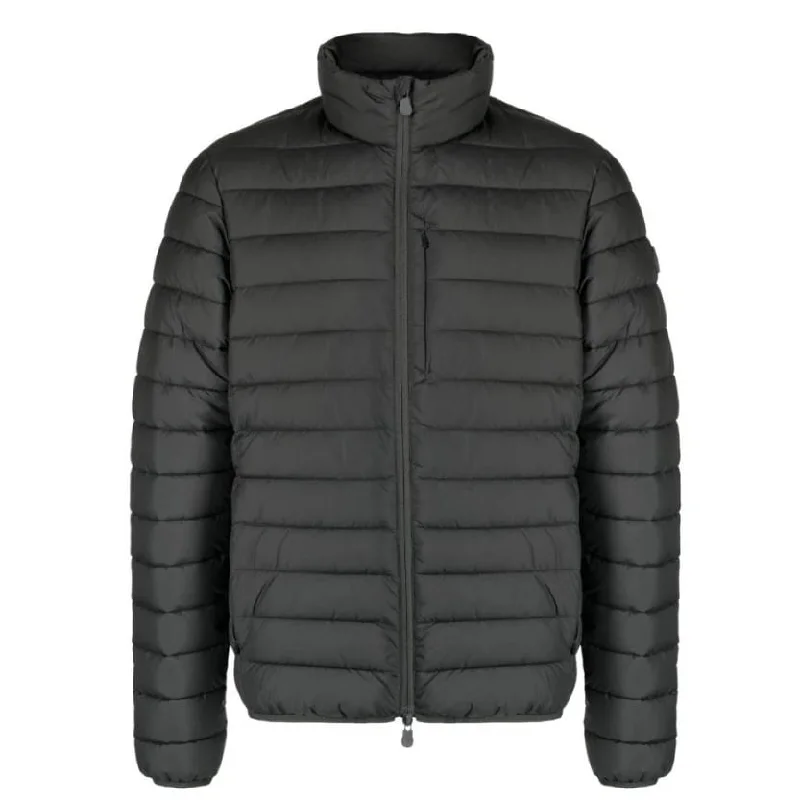 Casual Trousers Save The Duck Men's Erion Solid Black Quilted Puffer Coat Jacket