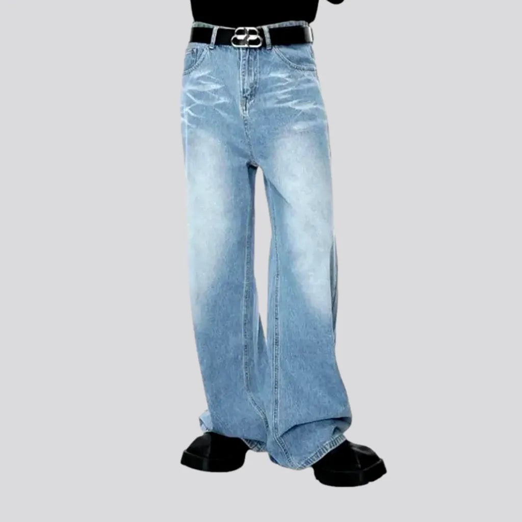 Formal Casuals Whiskered light abraded men's jeans