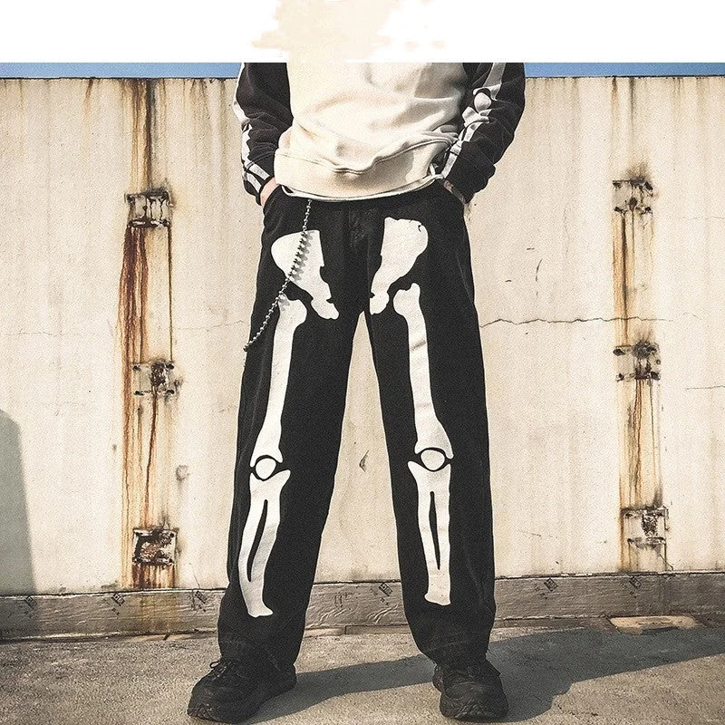 Casual Shirts Mens Streetwear Hip Hop Harem Pants High Wasit Denim Pants