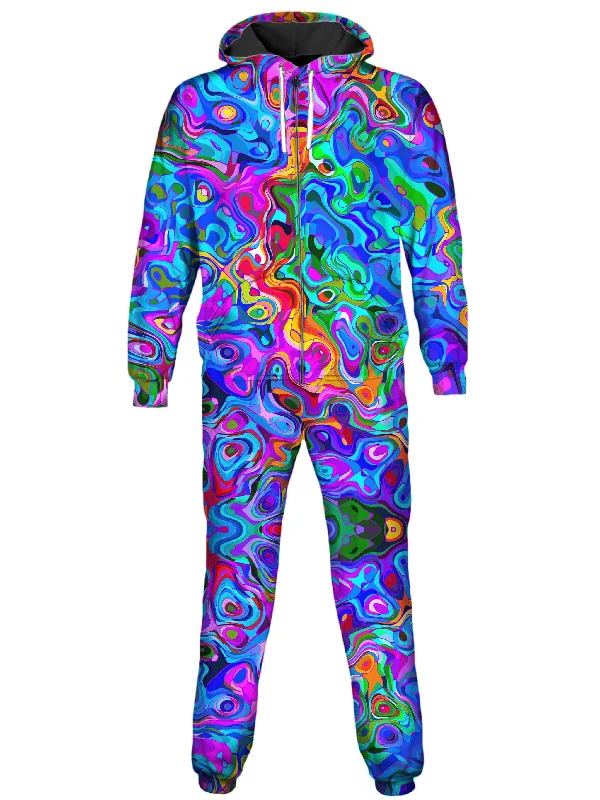 Casual Button-ups Rainbow Waves Onesie