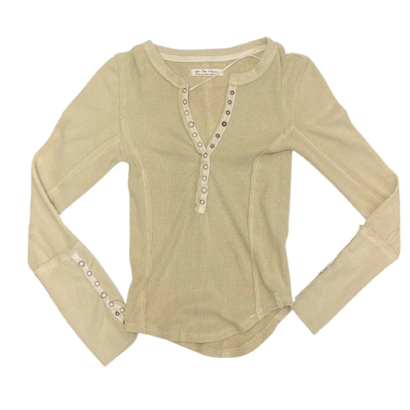 Lightweight Tops Top Long Sleeve Basic By We The Free In Tan, Size: M