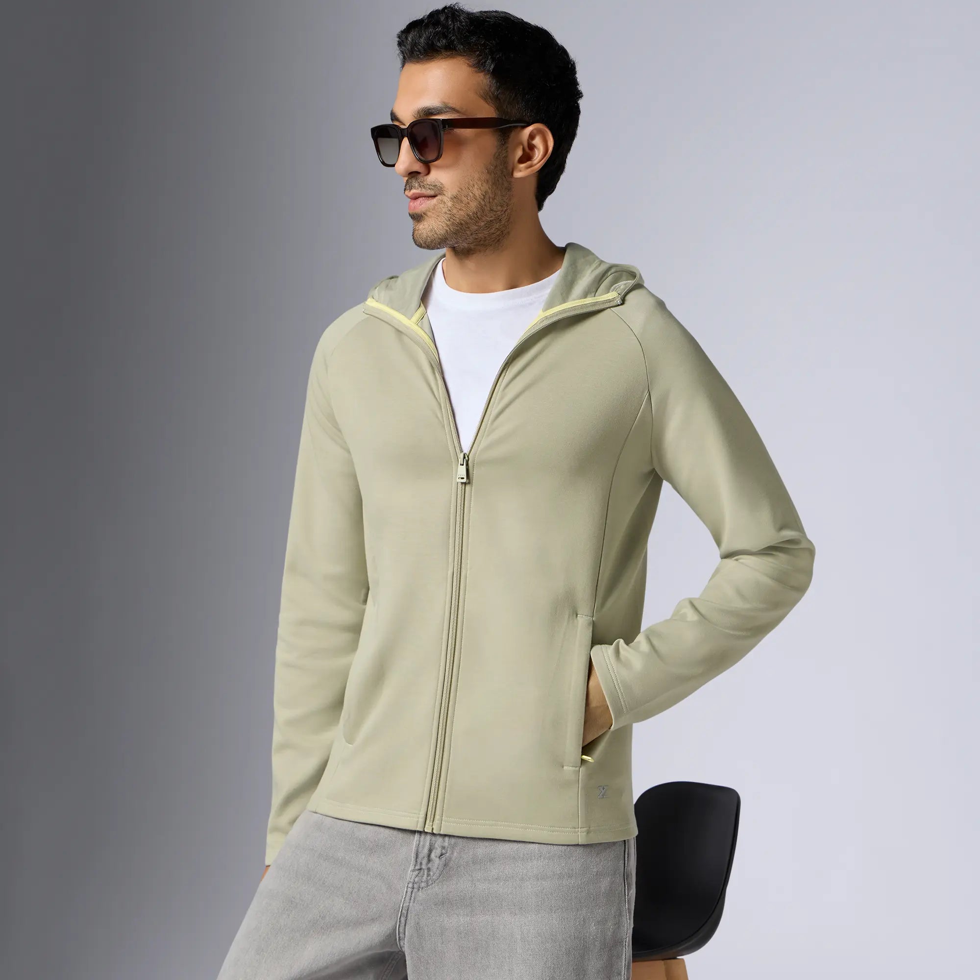 Chic Outfits Alpha Hoodies Jackets Cascade Grey