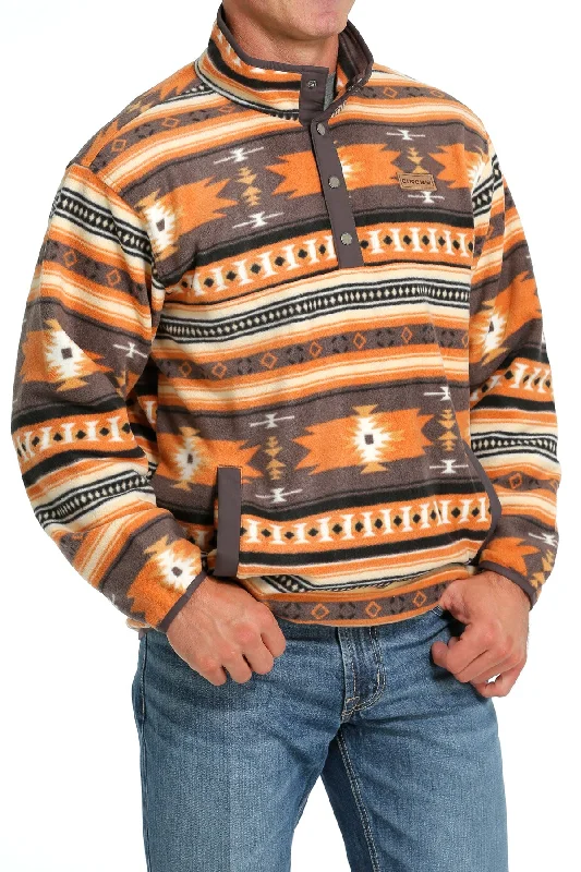 Office Outfits CINCH ORANGE POLAR FLEECE PULLOVER