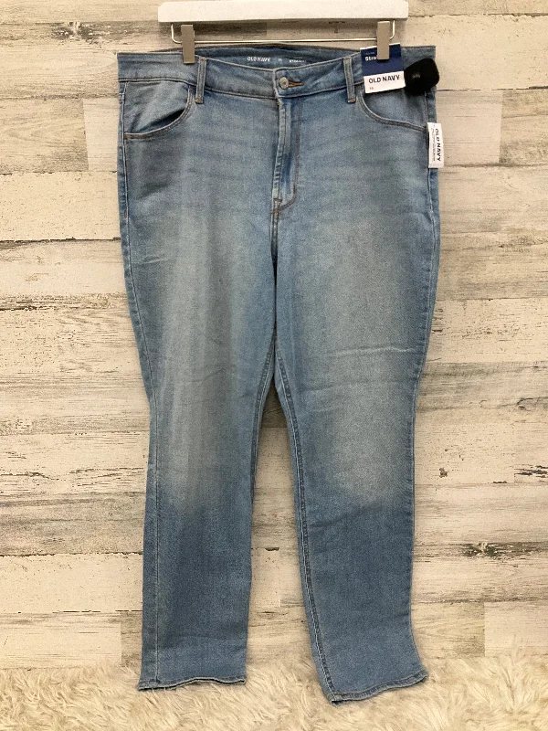 Relaxed T-shirts Jeans Flared By Old Navy In Blue, Size: 16