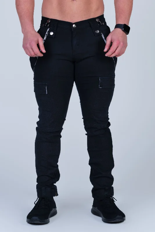 Warm Sweaters JASPER Black Tactical Cargo