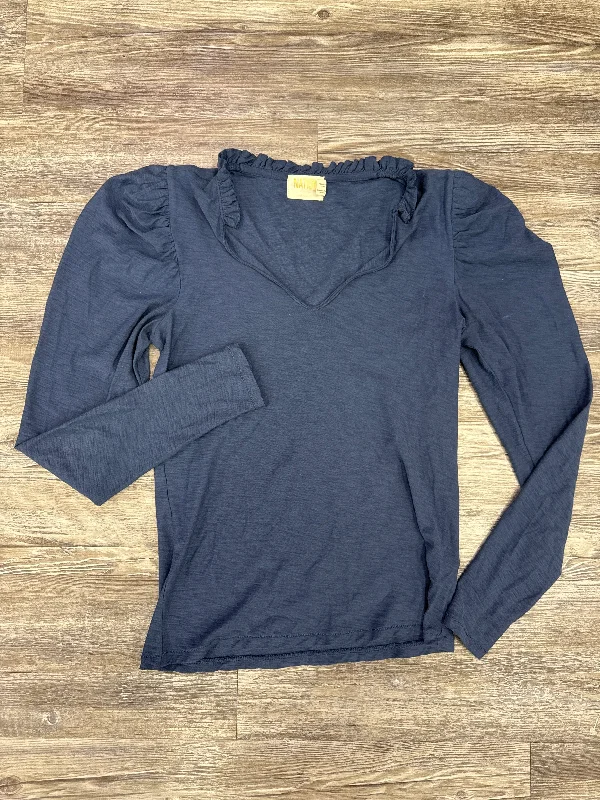 Fashion Pants Top Long Sleeve By Nation In Blue, Size: Xs