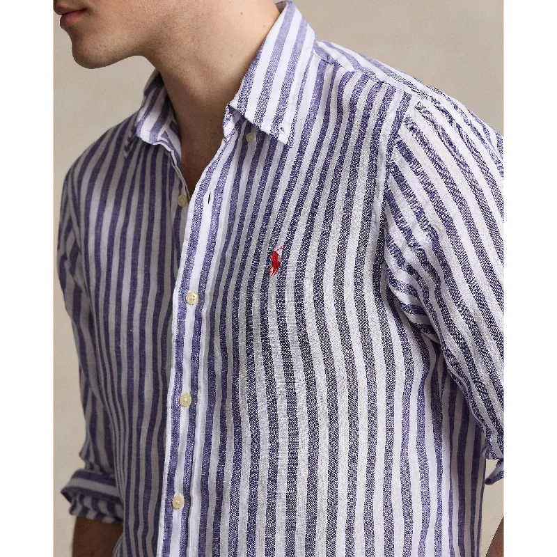 Casual Shirts Polo Ralph Lauren - Linen Shirt - Stripe - Blue & White