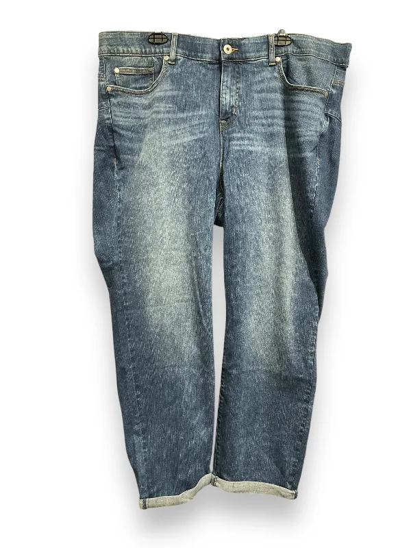 Comfort Clothes Jeans Straight By Torrid In Blue Denim, Size: 24