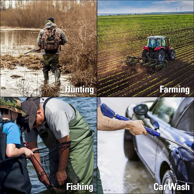 Everyday Apparel BELLE DURA Fishing Waders Chest Waterproof Light Weight Nylon Bootfoot Waders for Men Women with Boots