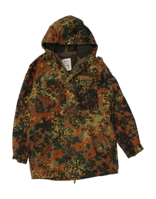 Chic Outfits VINTAGE Mens Hooded Military Jacket UK 40 Large Khaki Camouflage Cotton Chic Outfits VINTAGE Mens Hooded Military Jacket UK 40 Large Khaki Camouflage Cotton