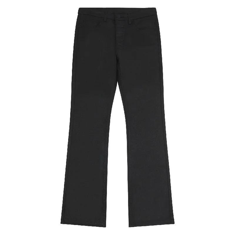 Sleek Tops Bronko Flared Black Wax Denim