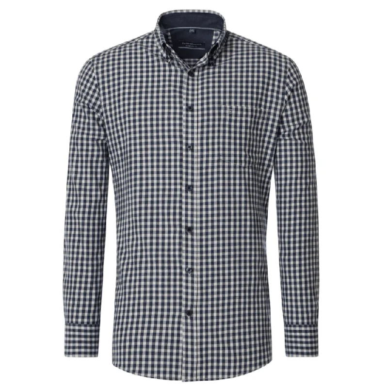 Urban Gear Casa Moda Button Down Comfort Fit Check Shirt