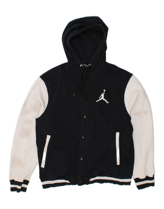 Fashion Pants JORDAN Mens Varsity Jacket UK 42 XL Navy Blue Colourblock Cotton