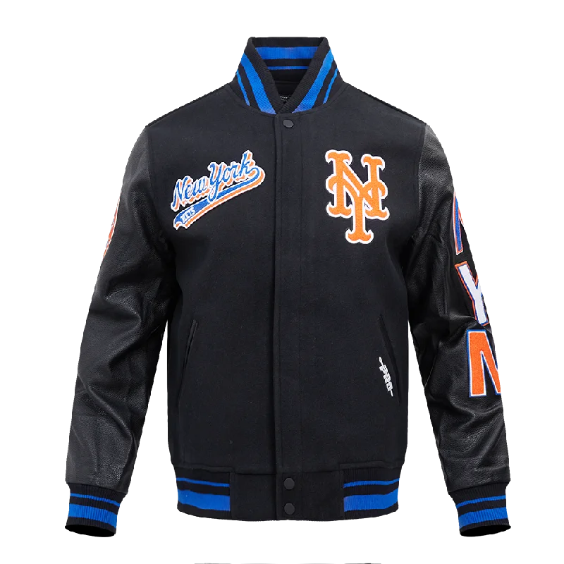 Classic Designs MLB NEW YORK METS SCRIPT TAIL MEN'S RIB WOOL VARSITY (BLACK/ROYAL BLUE/BLACK) Classic Designs MLB NEW YORK METS SCRIPT TAIL MEN'S RIB WOOL VARSITY (BLACK/ROYAL BLUE/BLACK)