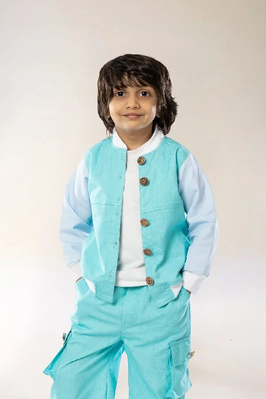 Premium Wardrobe Green Adventures Denim Boys Jacket