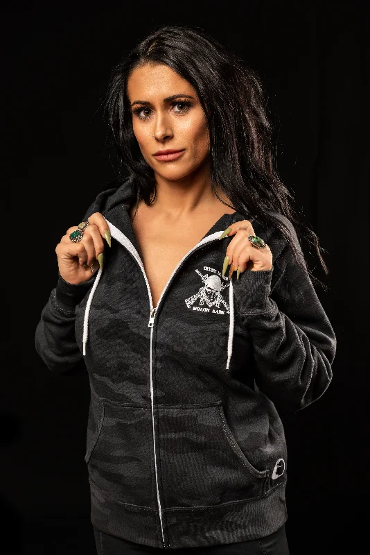 Sporty Designs Unisex Trust No One Molon Labe Zip-Up Hoodie