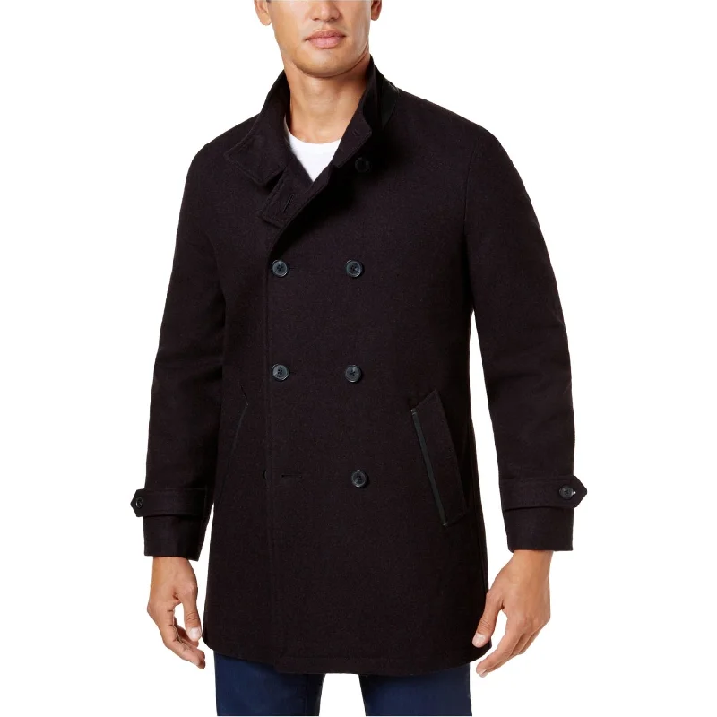 Urban Tees I-N-C Mens Double-Breasted Parka Coat