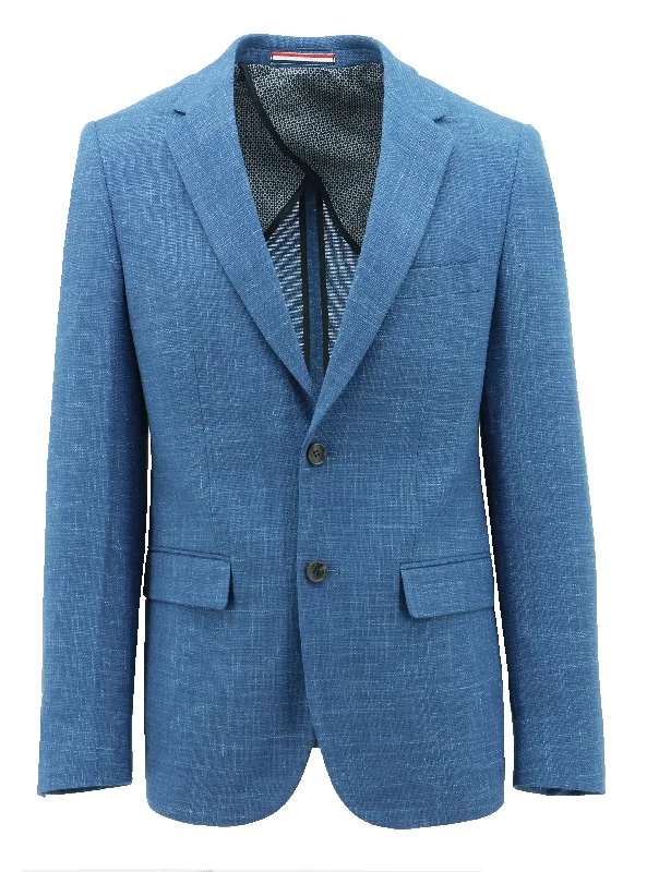 Casual Shoes Boston Linen Wool Jacket Blue