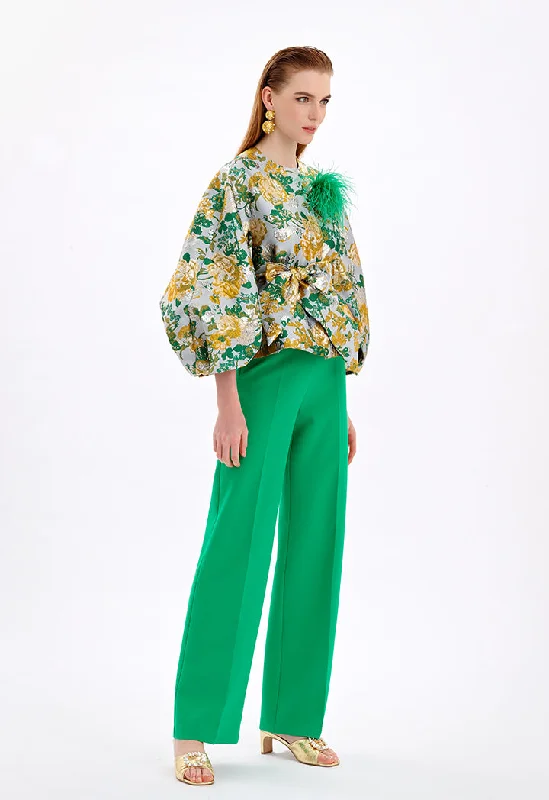 Easygoing Wardrobe Short Jacquard Textured Jacket