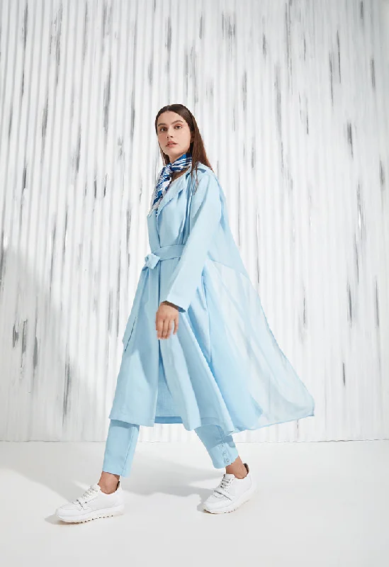 Smart Suits Solid Textured Long Jacket