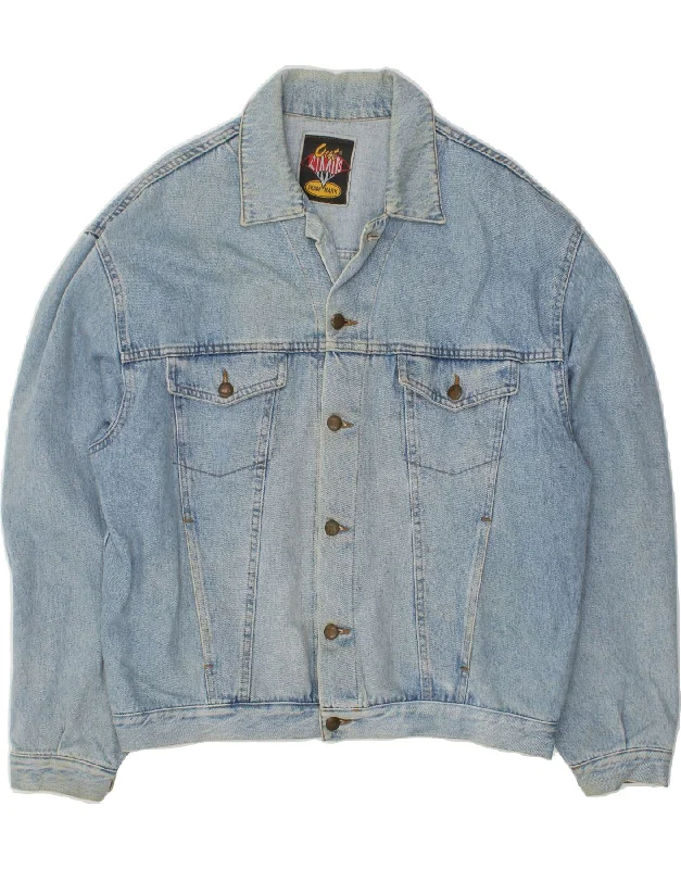 Business Casual OUT LIMITS Mens Denim Jacket UK 42 XL Blue Cotton