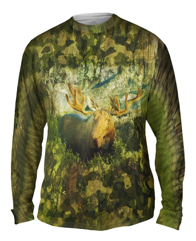 Fashion Tops Green Camo Moose