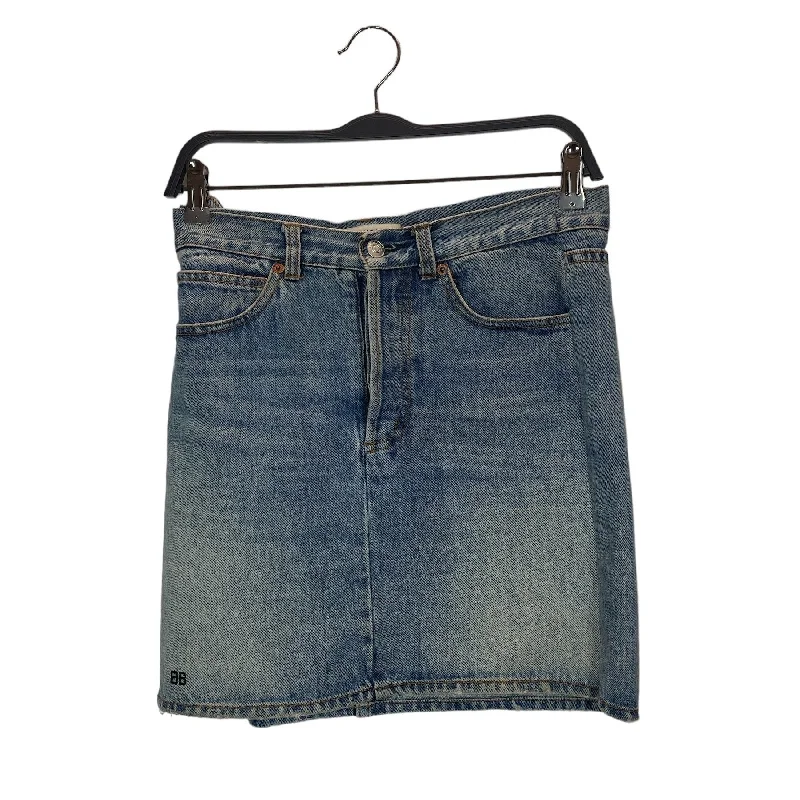 Chic Styles BALENCIAGA/Denim Jkt/3/Denim/BLU/DENIM DISTRESS BOTTOM