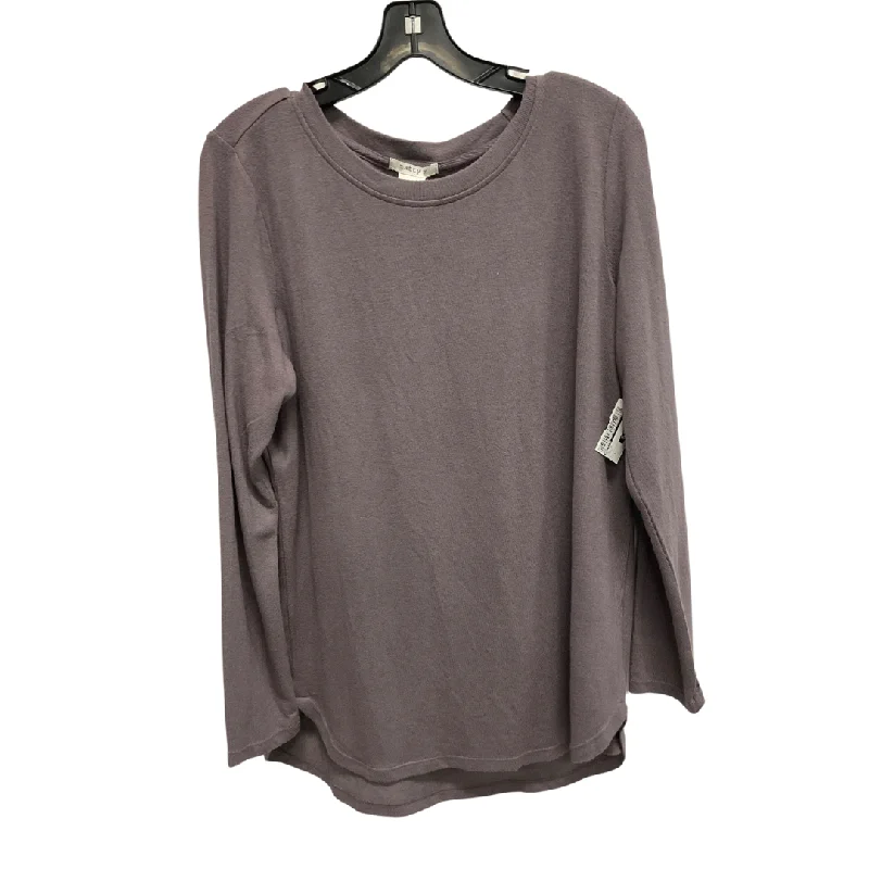 Casual Styles Top Long Sleeve By Matty M In Purple, Size: L