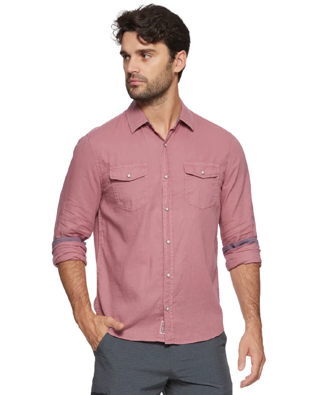 Relaxed Fit Clothing AVALON GARMENT-DYED LINEN SHIRT