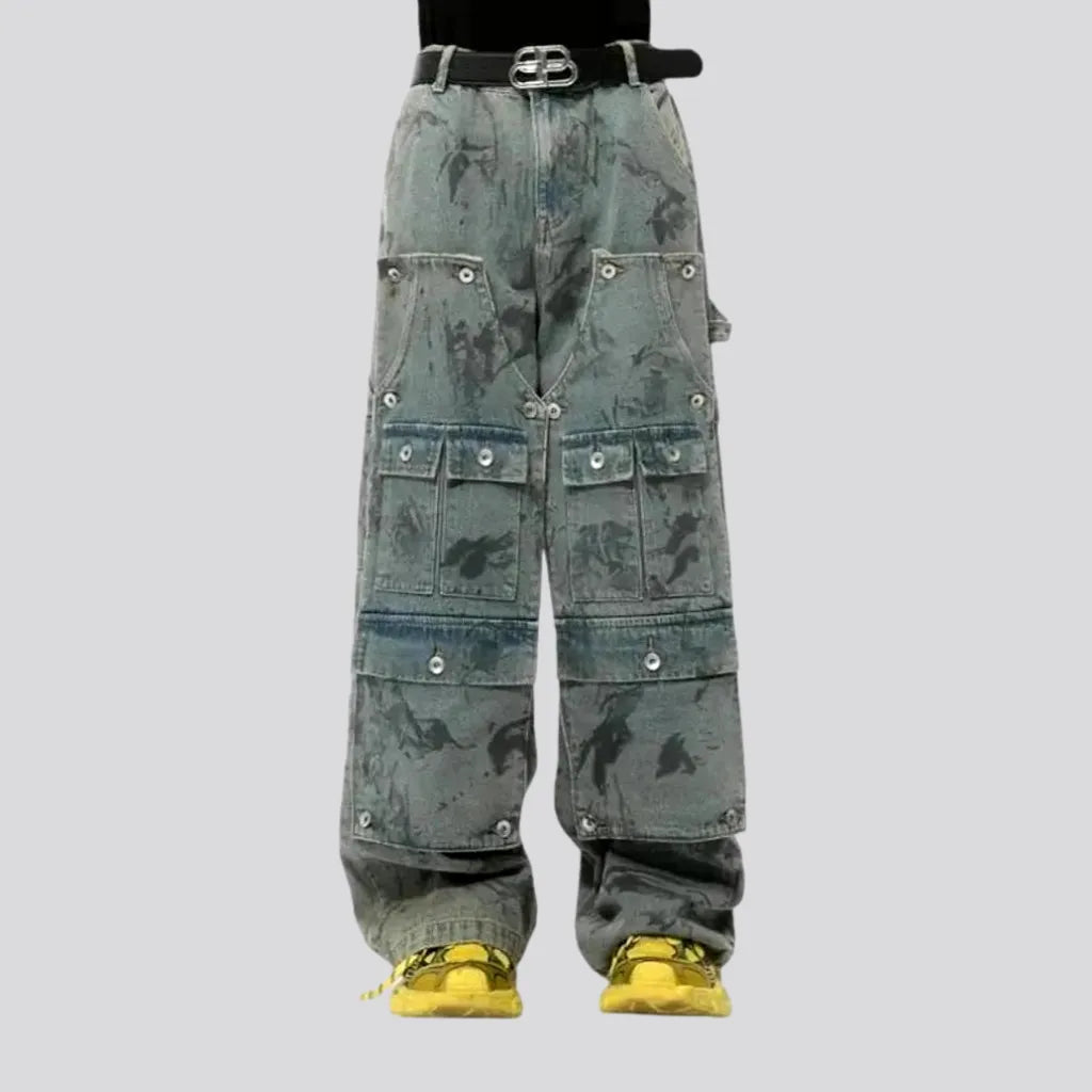 Sleek Tops Mid rise retro baggy men's jeans