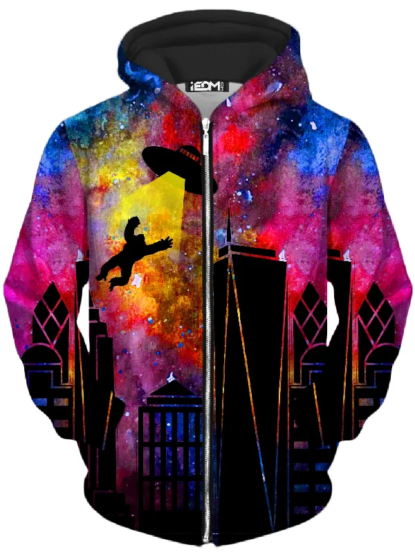 Cozy Jackets King Kong Abduction Unisex Zip-Up Hoodie