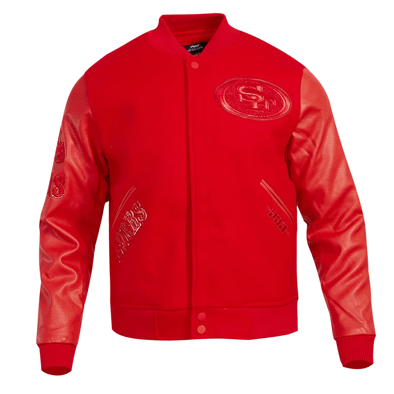 Sporty Jackets NFL SAN FRANCISCO 49ERS CLASSIC TRIPLE RED WOOL MEN'S VARSITY JACKET (TRIPLE RED) Sporty Jackets NFL SAN FRANCISCO 49ERS CLASSIC TRIPLE RED WOOL MEN'S VARSITY JACKET (TRIPLE RED)