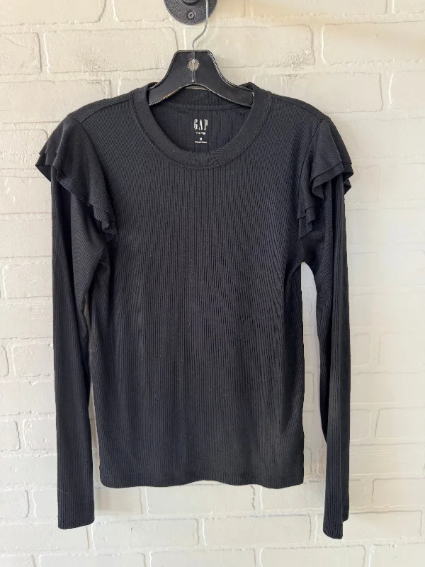 Comfy Pants Top Long Sleeve Basic By Gap In Black, Size: M