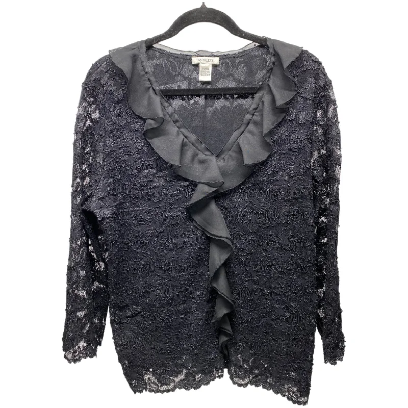 Easygoing Wardrobe Top Long Sleeve By Harper In Black, Size: Xl