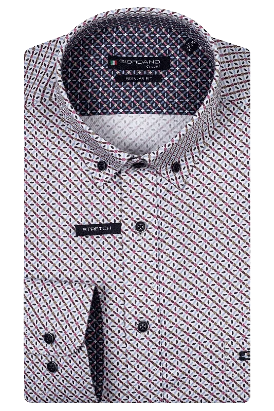 Sleek Tops Giordano Regular Button Down Print Shirt