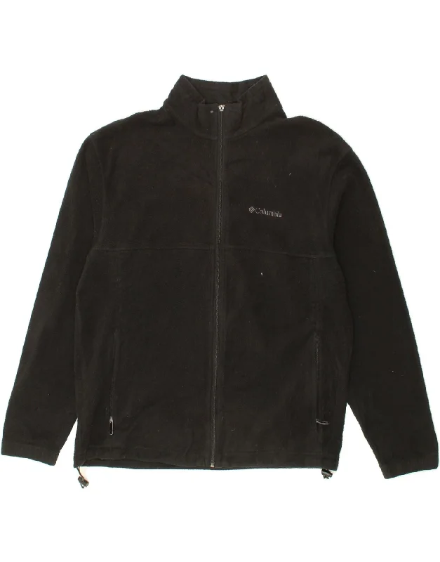 Casual Trousers COLUMBIA Mens Fleece Jacket UK 42 XL Black Polyester