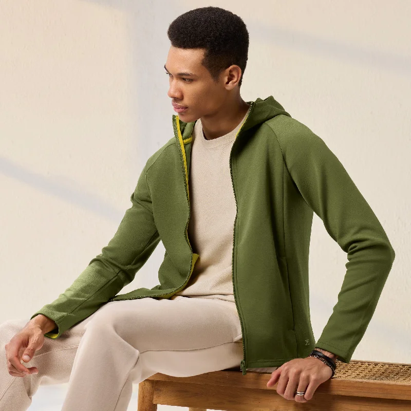 Designer Casuals Alpha Hoodies Jackets Olive Green
