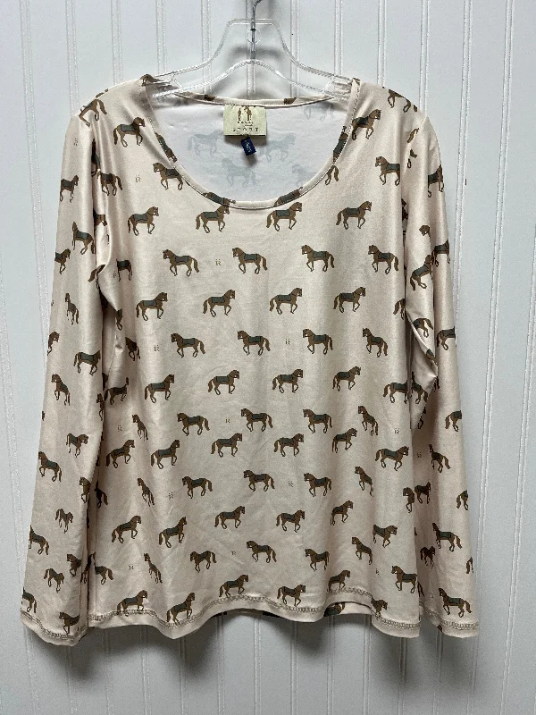 Street Style Tops Top Long Sleeve By Ronner In Beige, Size: Xl