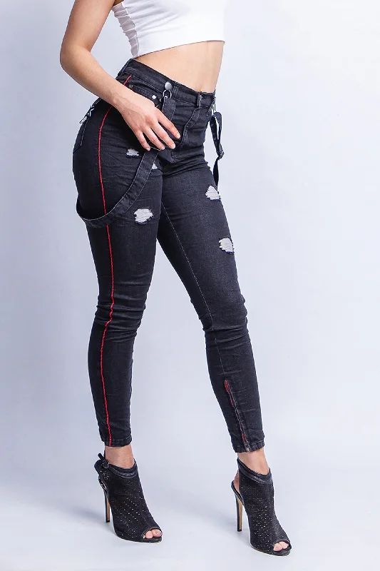 Athletic Tops KISHA HIGH-WAIST RED LINE