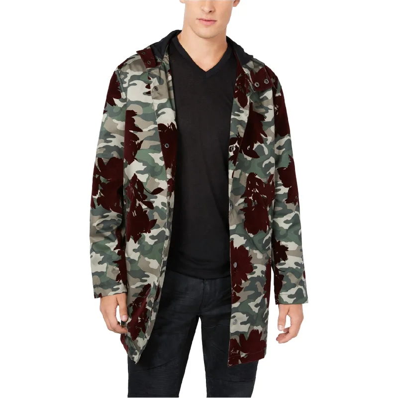 Cool Jackets I-N-C Mens Flocked Parka Coat