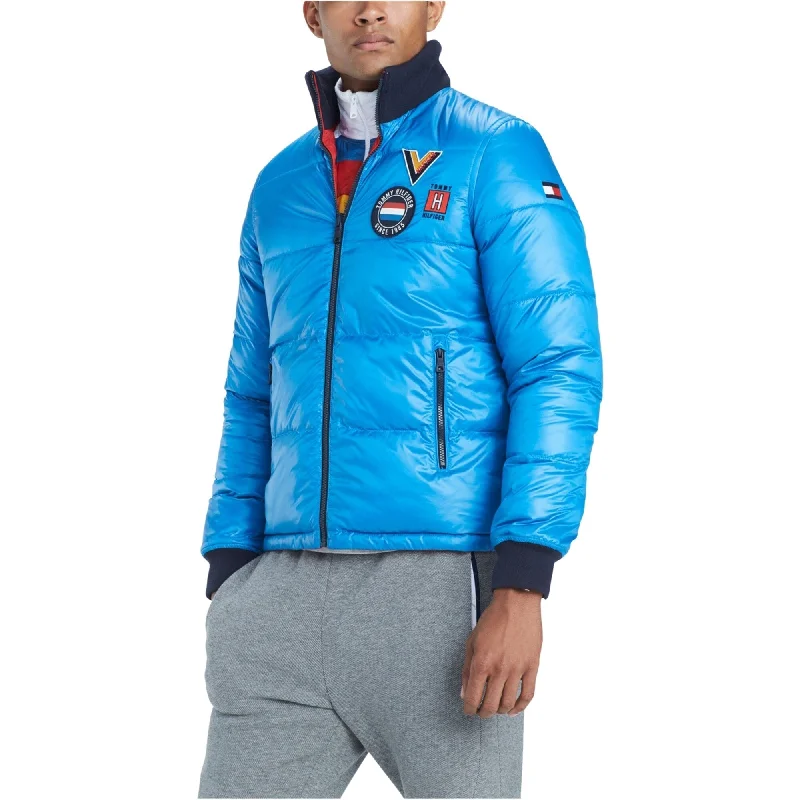 Layered Styles Tommy Hilfiger Mens Panorama Bomber Jacket, Red, XX-Large