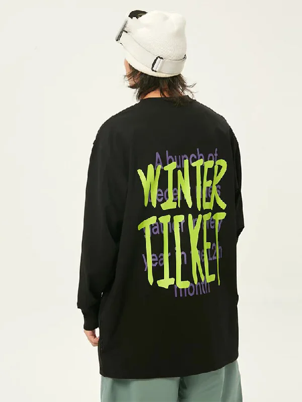 Winter Jackets Men's Freestyle Terrain Park Baggy Long Sleeve T-Shirt